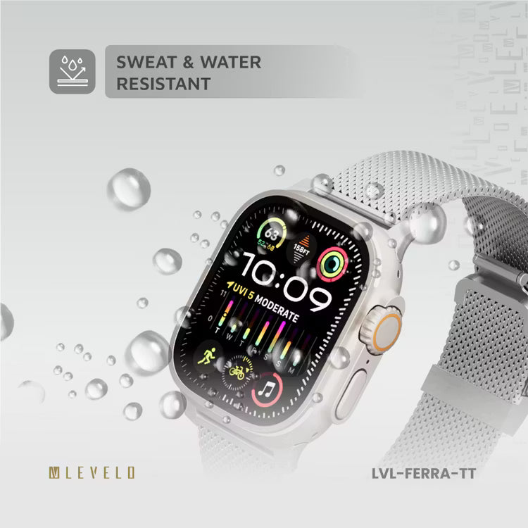 Levelo Ferra Milanese Watch Strap For Apple Watch 49/46mm