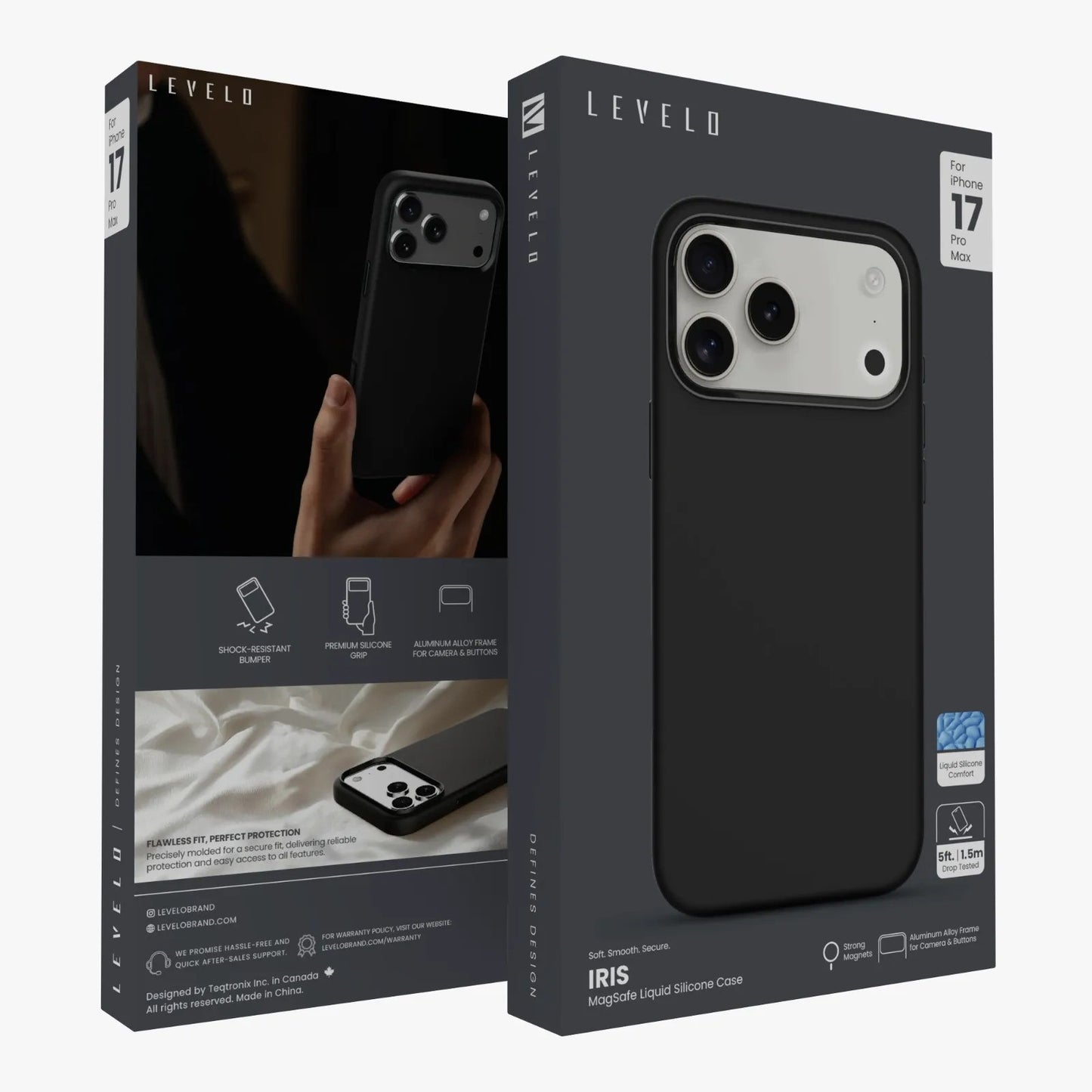 Levelo Iris Magsafe Liquid Silicone Case for iPhone 17 Pro Max / Pro
