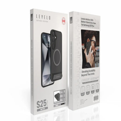 Levelo Matteo With Bottom Stand Grip Case For Samsung S25 Plus & S25 Ultra
