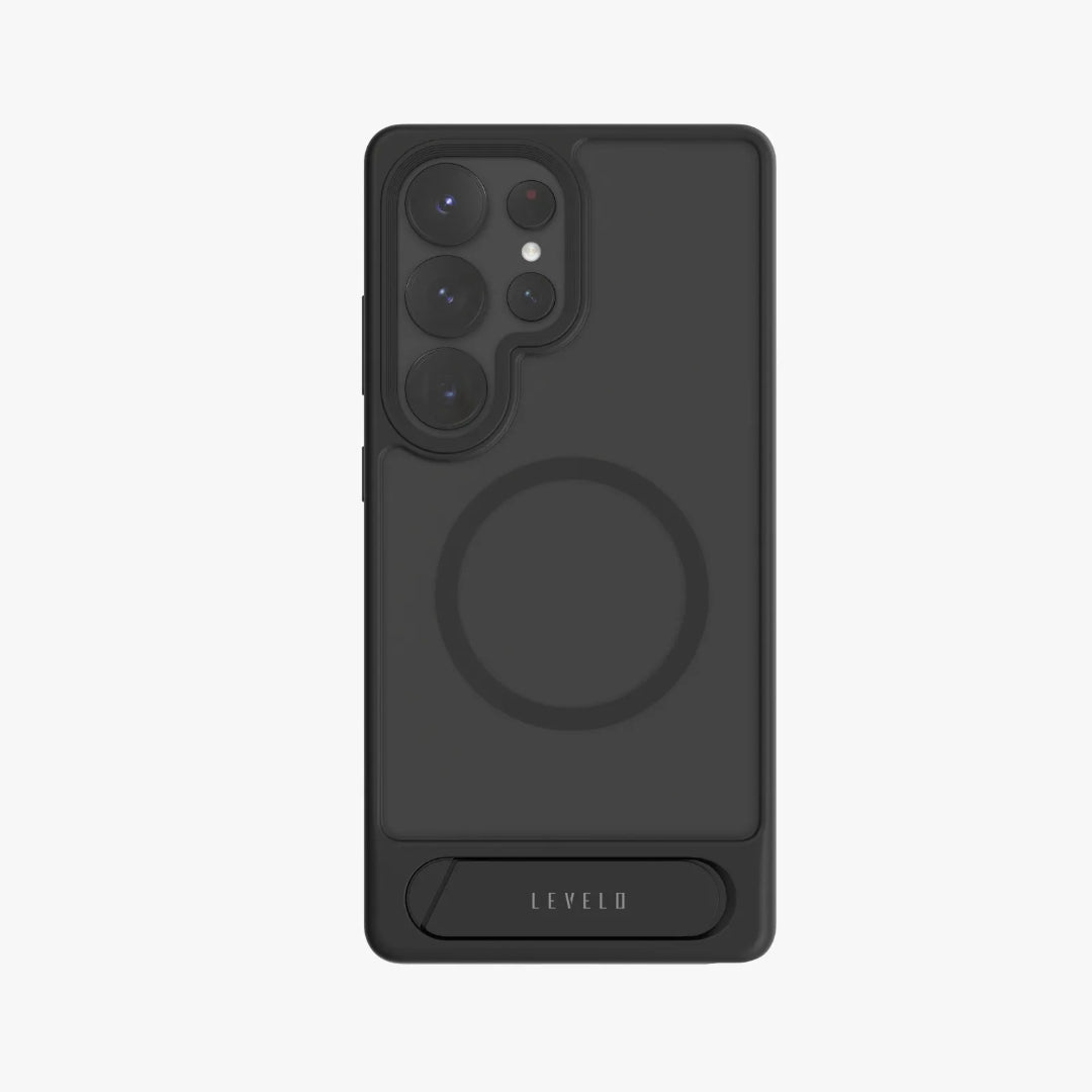 Levelo Matteo With Bottom Stand Grip Case For Samsung S25 Plus & S25 Ultra