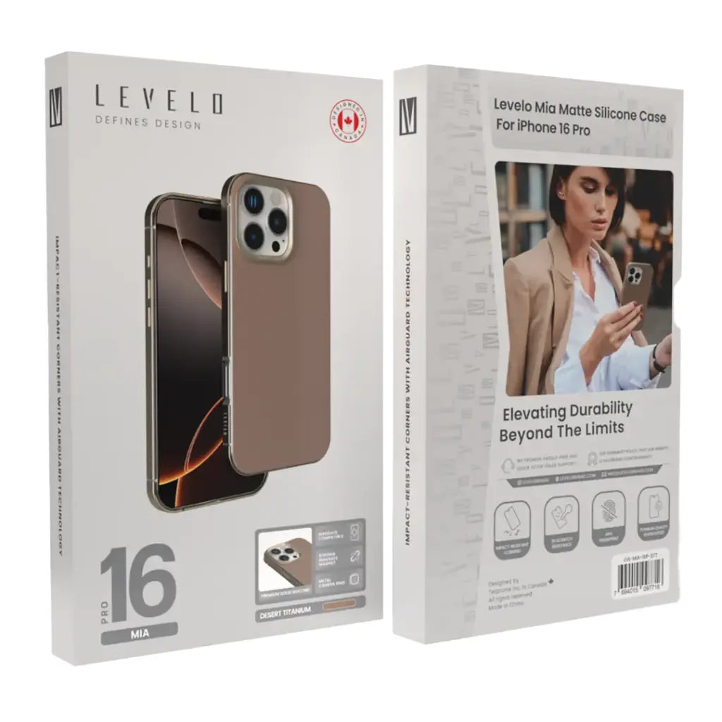 Levelo Mia Matte Silicone Case for iPhone 16 Pro Max / Pro