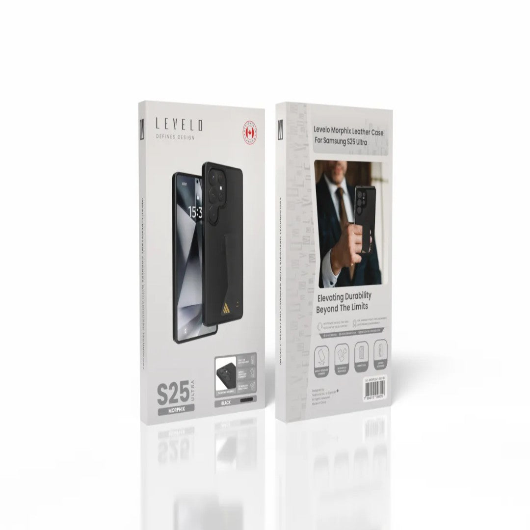 Levelo Morphix Leather Case For Samsung S25 Plus & Ultra