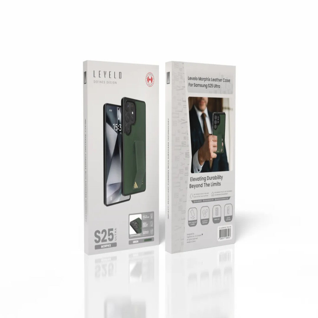 Levelo Morphix Leather Case For Samsung S25 Plus & Ultra