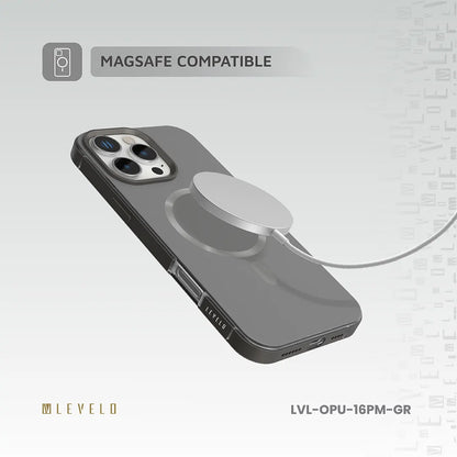 Levelo Opulis Case for iPhone 16 Pro - Gray
