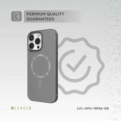Levelo Opulis Case for iPhone 16 Pro - Gray