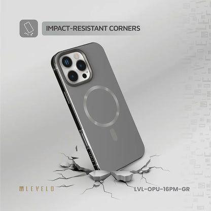 Levelo Opulis Case for iPhone 16 Pro - Gray