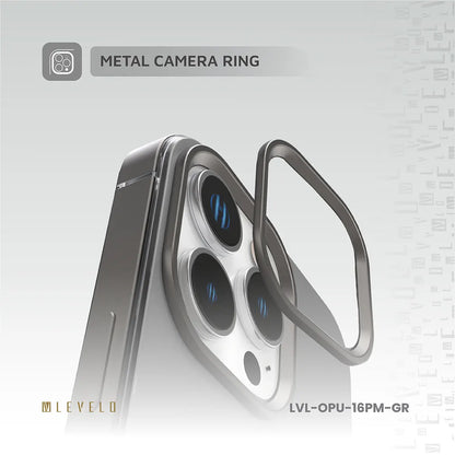 Levelo Opulis Case for iPhone 16 Pro - Gray