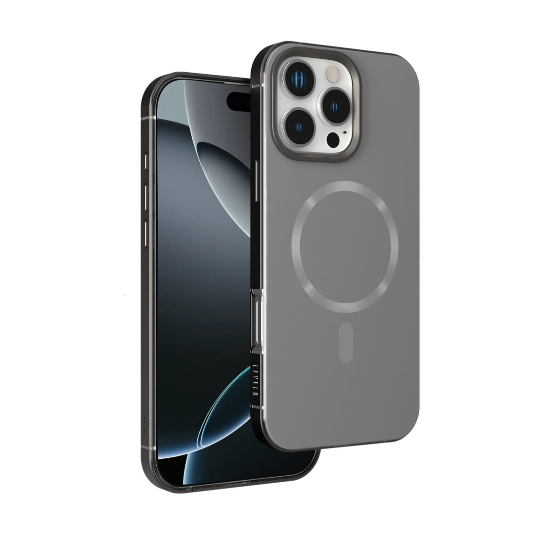 Levelo Opulis Case for iPhone 16 Pro - Gray