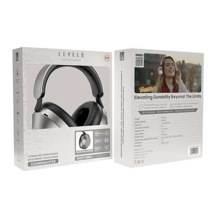 Levelo SoundMaster Hybrid ANC Headphones with Smart Touch Panel