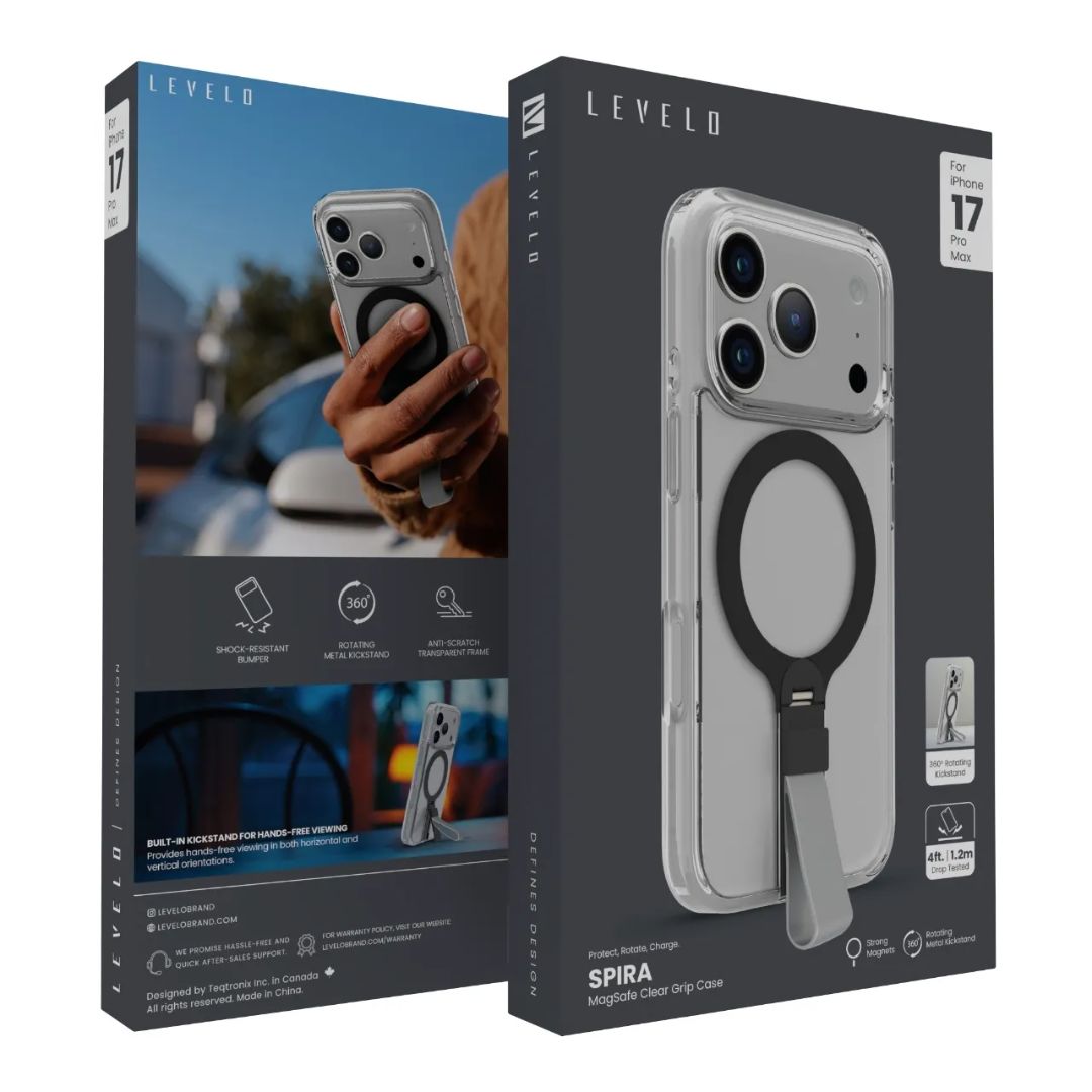 Levelo Spira Grip Case for iPhone 17 Pro & iPhone 17 Pro Max