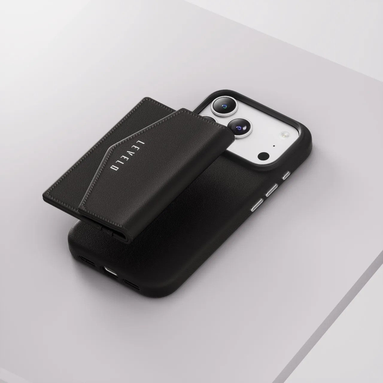 Levelo Vertex PU Leather Wallet Case for iPhone 17 Pro Max / Pro