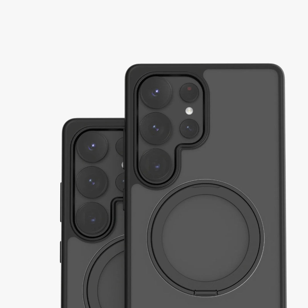 Levelo Via Matte With Ring Stand Case For Samsung S25 Plus & S25 Ultra