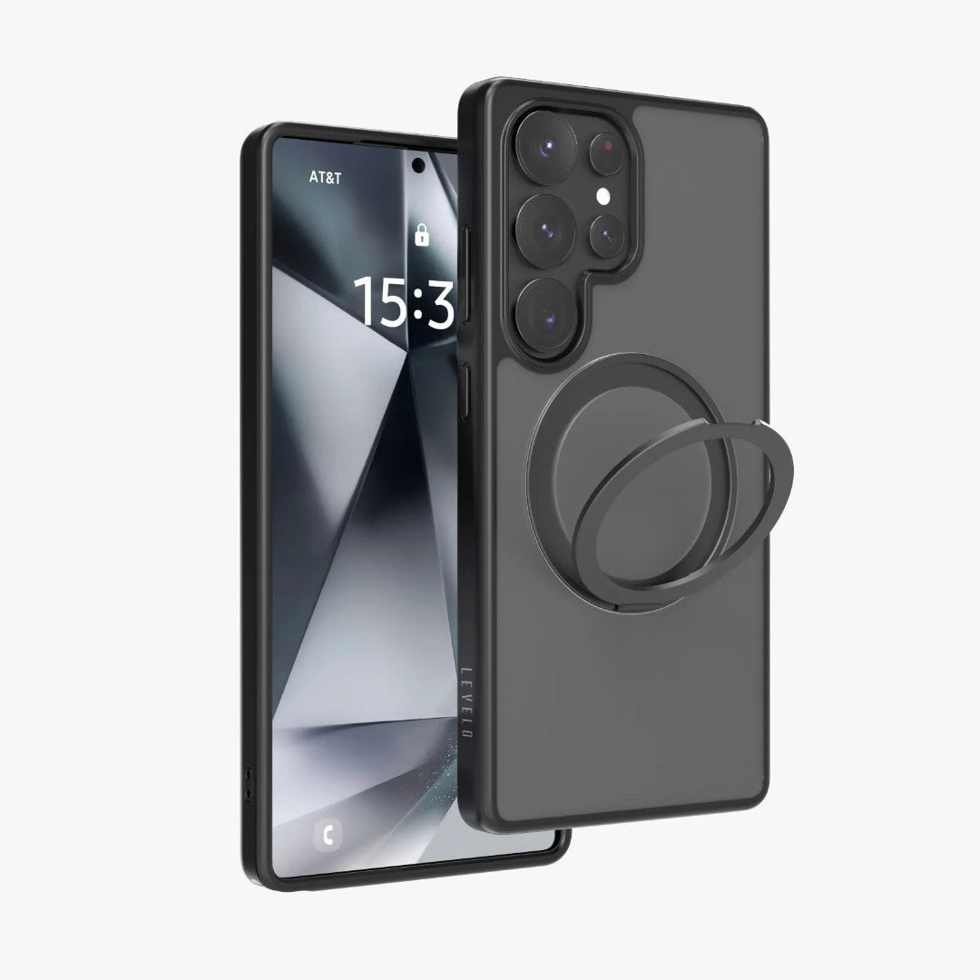 Levelo Via Matte With Ring Stand Case For Samsung S25 Plus & S25 Ultra