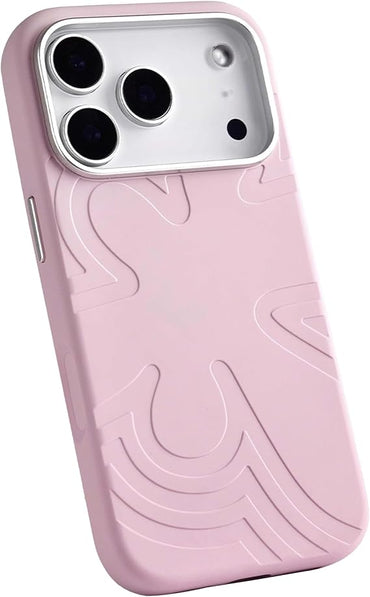 Maxwell Floral Silicone Phone Case Compatible with iPhone 17 Pro Max Lens Guard, Soft Microfiber Lining, Shockproof