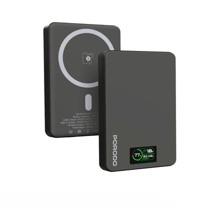 Porodo 10000mAh MagSafe Power Bank | 20W PD | 15W Wireless | TFT Display