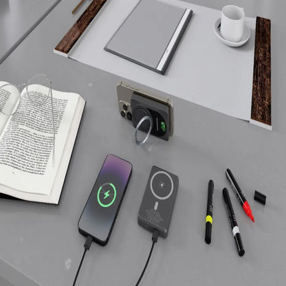 Porodo 10000mAh Qi2 Wireless Power Bank | Smart Display | 20W PD Fast Charging