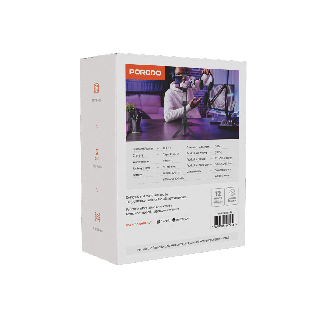 Porodo 2-Axis Gimbal Stabilizer