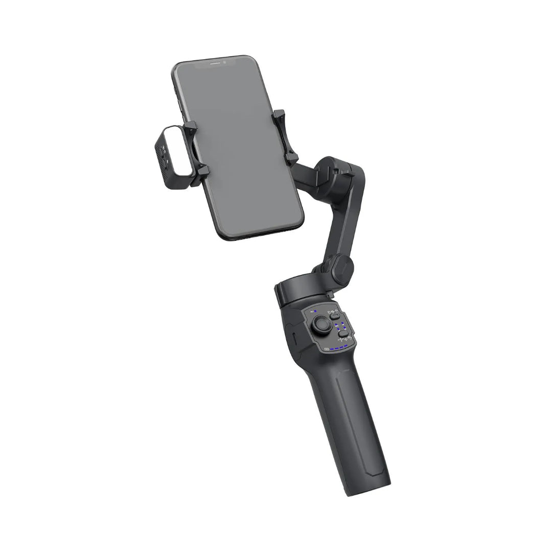 Porodo 3-Axis Gimbal Stabilizer with Magnetic Fill Light