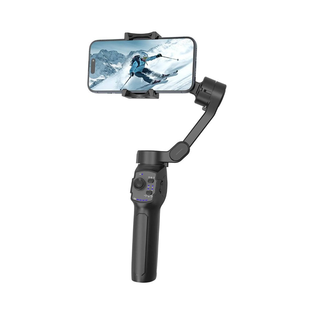 Porodo 3-Axis Gimbal Stabilizer with Magnetic Fill Light
