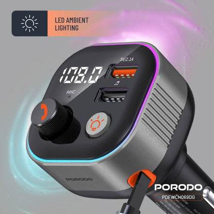 Porodo Audio Boost Bluetooth FM Transmitter