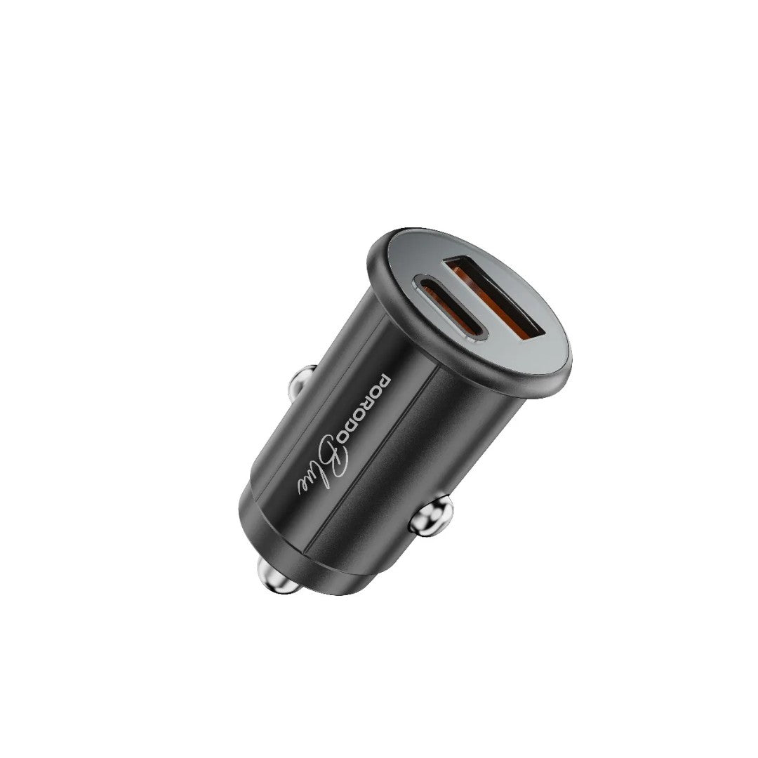 Porodo Blue Dual Port 30W Car Charger