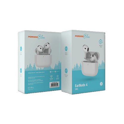 Porodo Blue Earbuds 4 with ENC &amp; Type-C