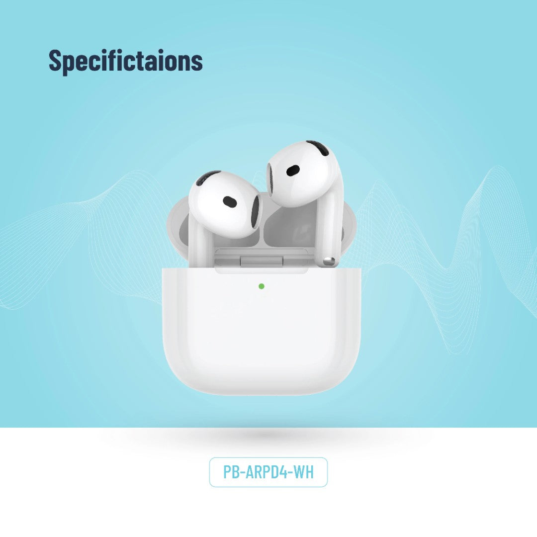 Porodo Blue Earbuds 4 with ENC &amp; Type-C