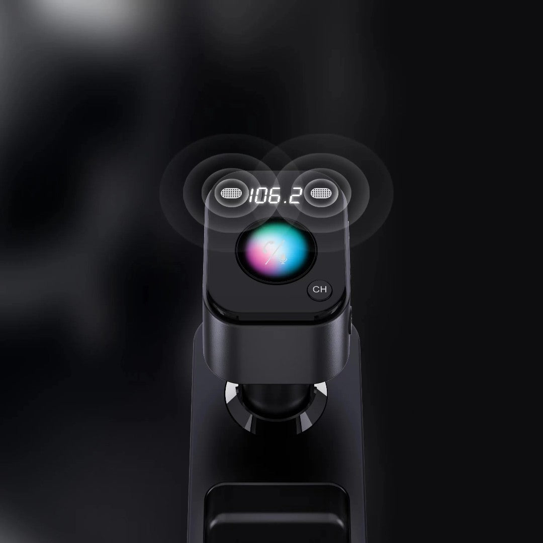 Porodo Dual Microphone FM Transmitter &amp; Charger