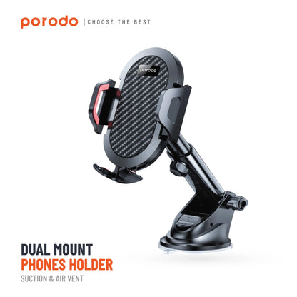 Porodo Dual Mount Phone Holder