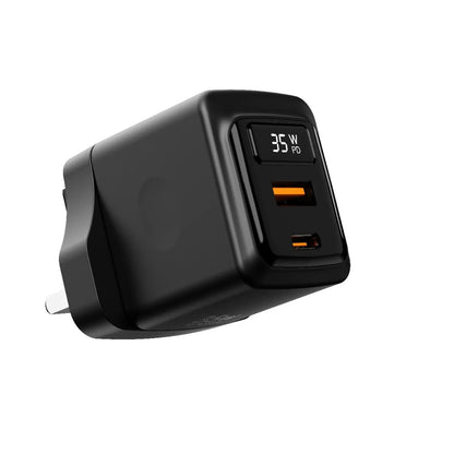 Porodo GaN 35W Dual-Port Wall Charger with Power Display