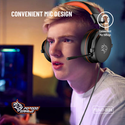 Porodo Gaming 7.1 Surround Headset | Soft Ear Pads &amp; Noise-Canceling Mic