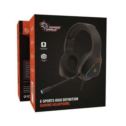 Porodo Gaming RGB Headphone | HD Sound &amp; Noise-Cancelling Mic