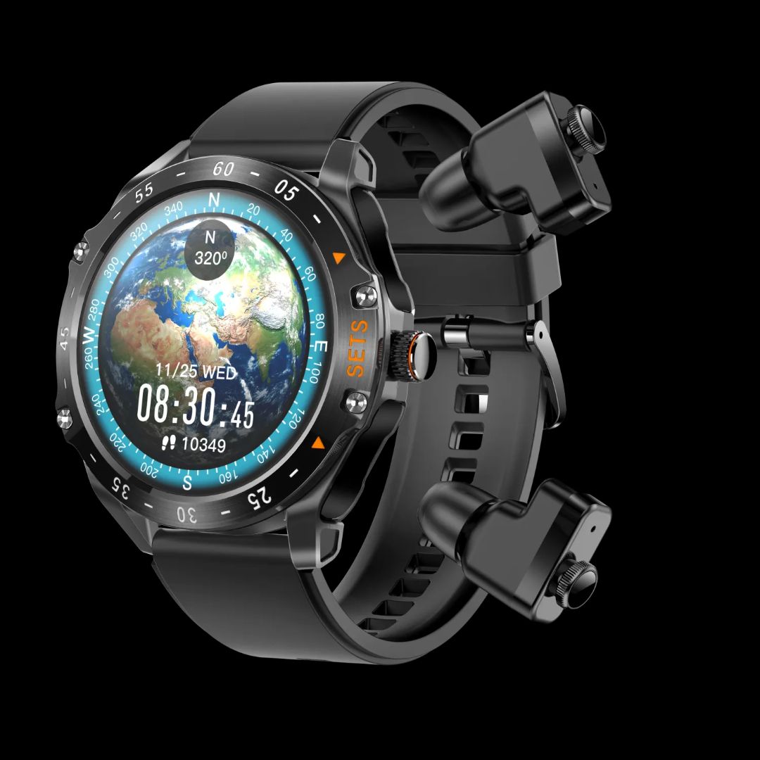 Porodo Hype Smartwatch With Earbuds – All-in-One Smart Lifestyle