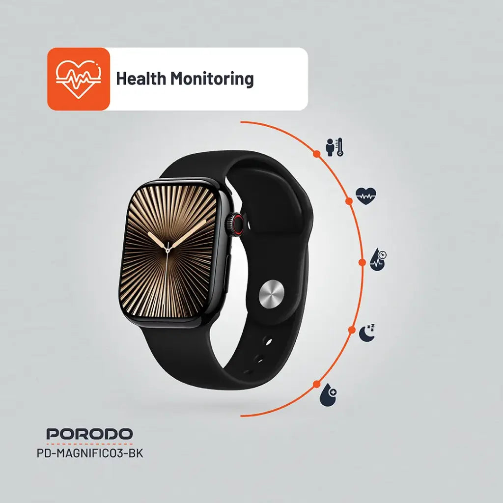 Porodo Magnifico 3 Smart Watch – 2.0" IPS HD Display