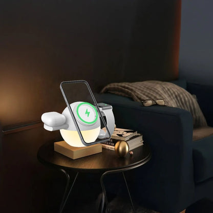 Porodo Orbix 3-in-1 Wireless Charger with Adjustable Ambient Light