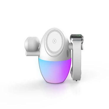 Porodo Orbix 3-in-1 Wireless Charger with Adjustable Ambient Light