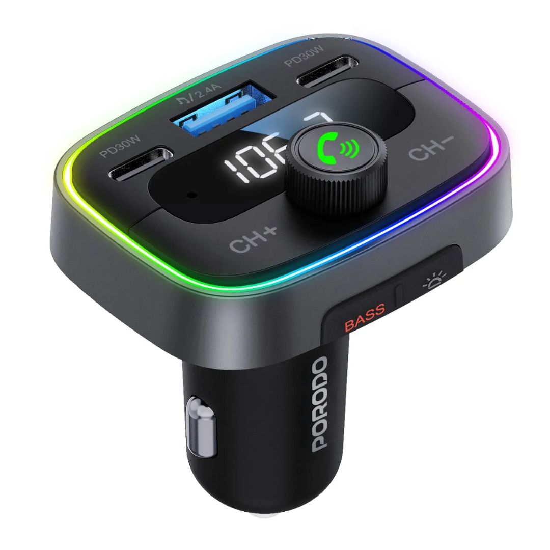 Porodo Smart Car Charger FM Transmitter