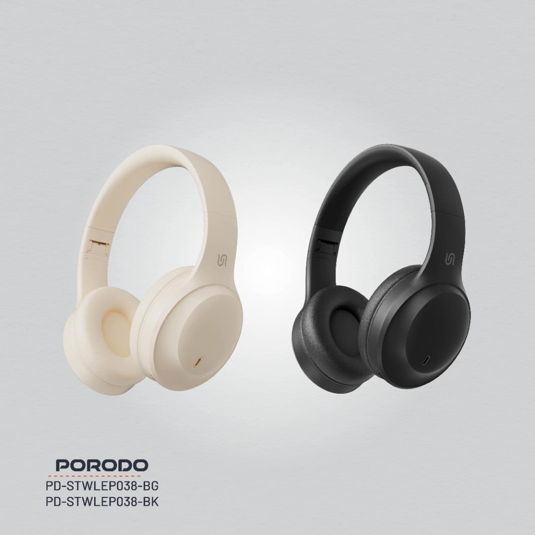Porodo Soundtec PRIMO Wireless Headphone | ENC &amp; Low-Latency Gaming Mode