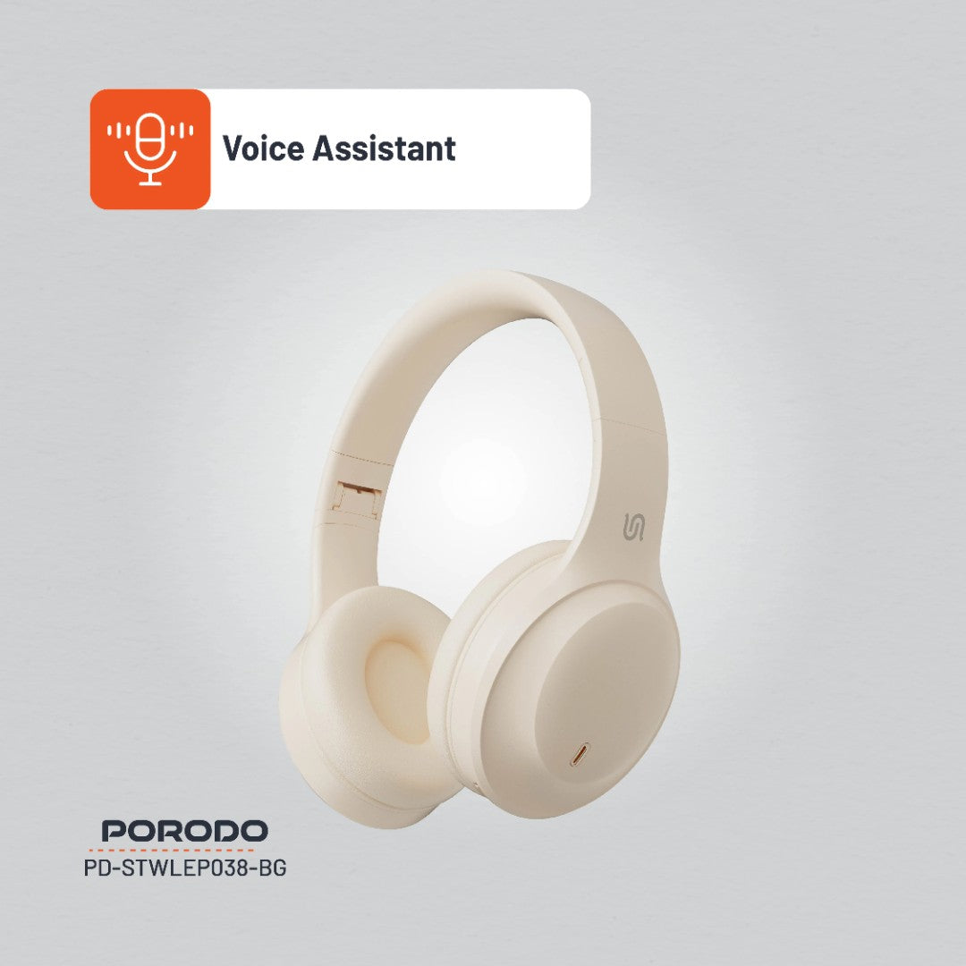 Porodo Soundtec PRIMO Wireless Headphone | ENC &amp; Low-Latency Gaming Mode