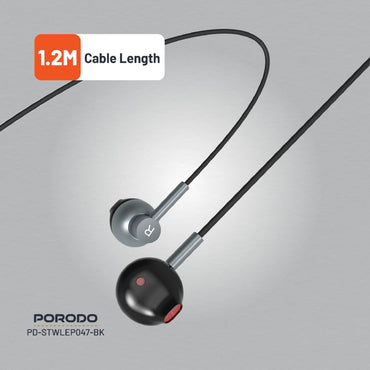 Porodo Soundtec Stereo Earphones with Type-C Connector