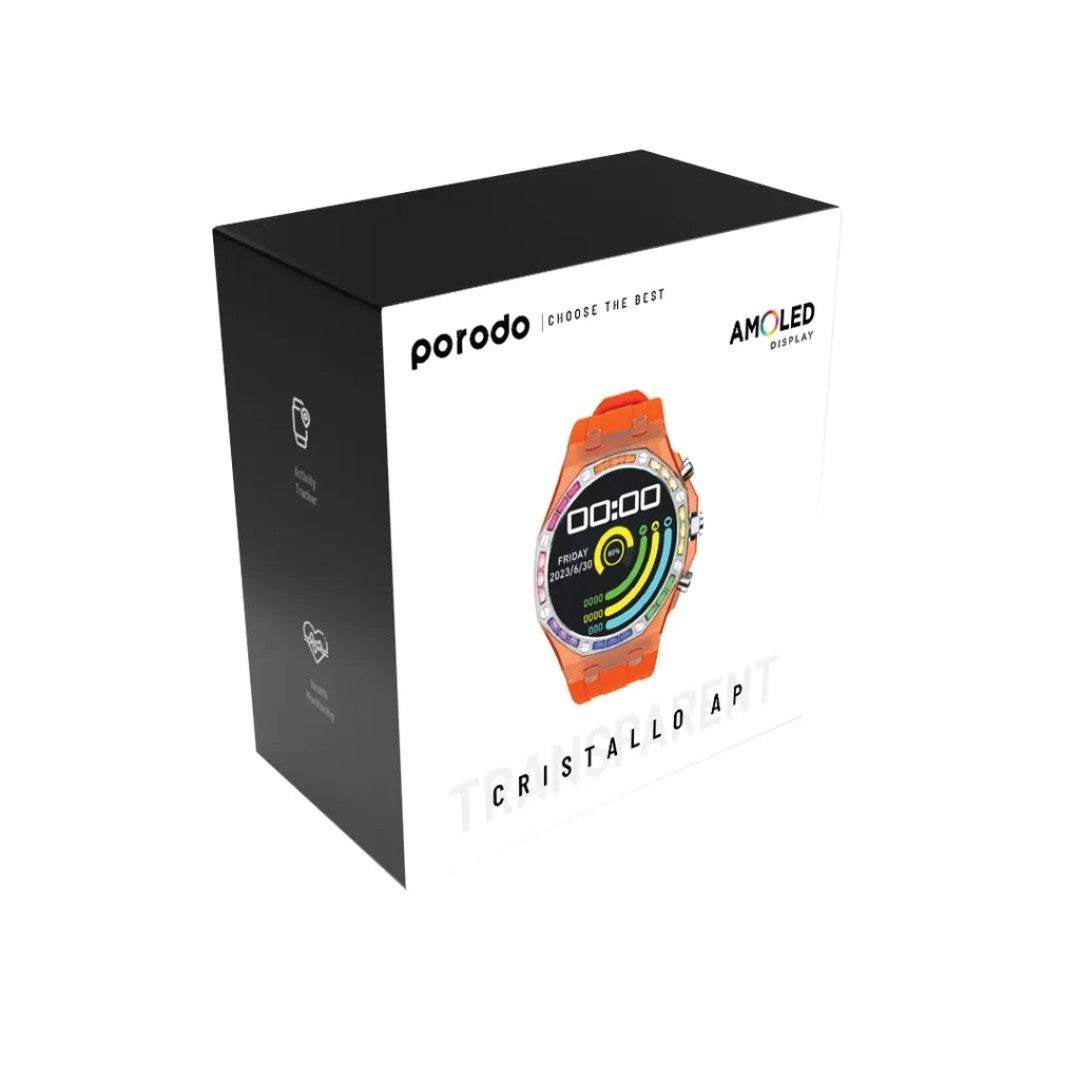 Porodo Transparent Cristallo AP – 1.43" AMOLED Smart Watch