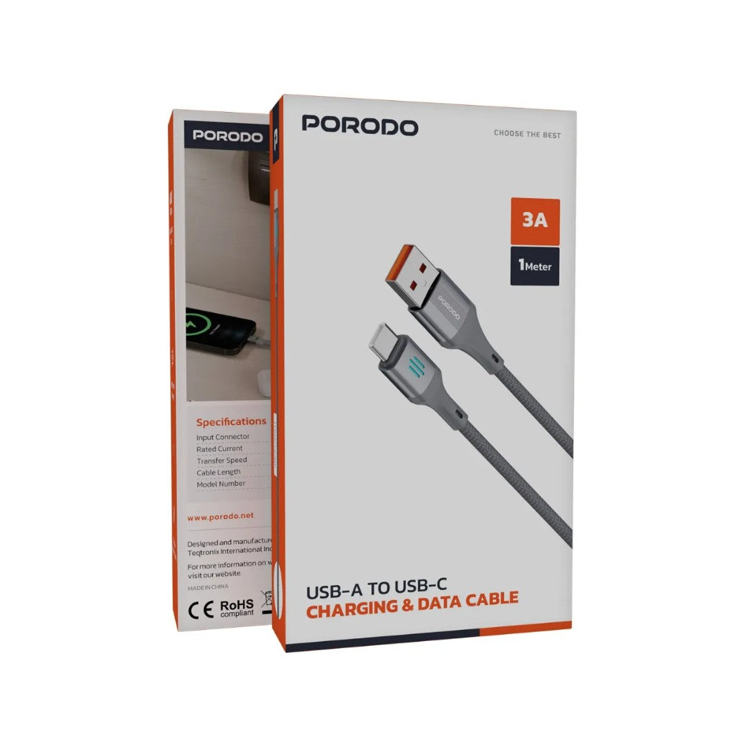 Porodo USB-A to USB-C Charging &amp; Data Cable