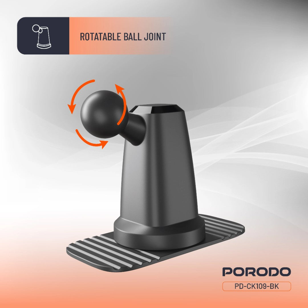Porodo Vacuum &amp; Adhesive Magnetic Car Mount