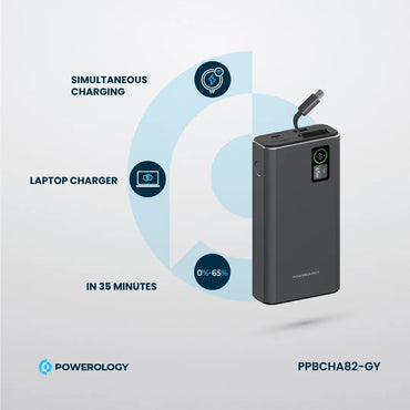 Powerology Aluminum 20000mAh Power Bank