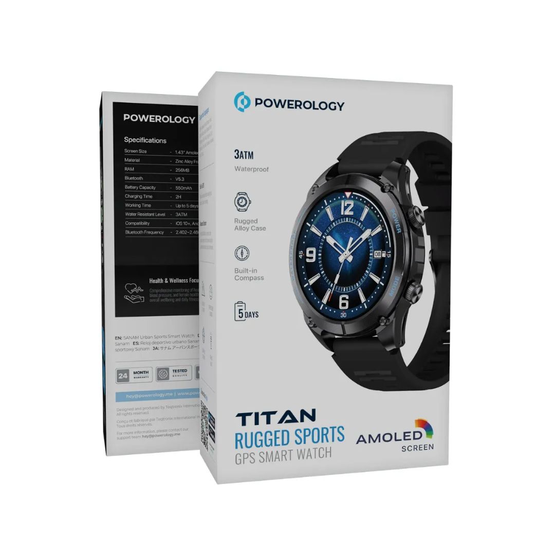 Powerology Titan Rugged Sports GPS Smart Watch