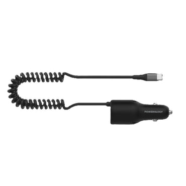 Powerology Triple Ports Car Charger with Type-C Cable – 98W Fast Charging