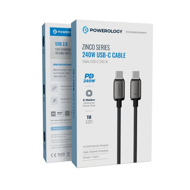 Powerology Zinco Series 240W USB-C Cable