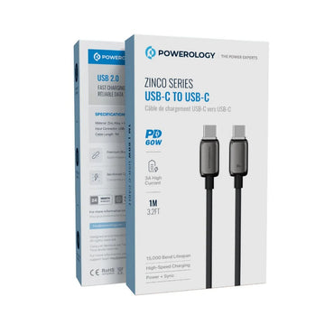 Powerology Zinco Series USB-C to USB-C Cable