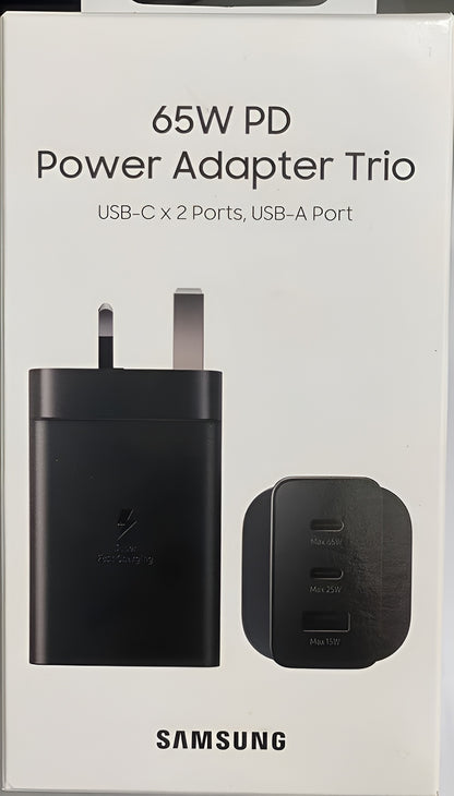 Samsung 65W Power Adapter Trio - Black