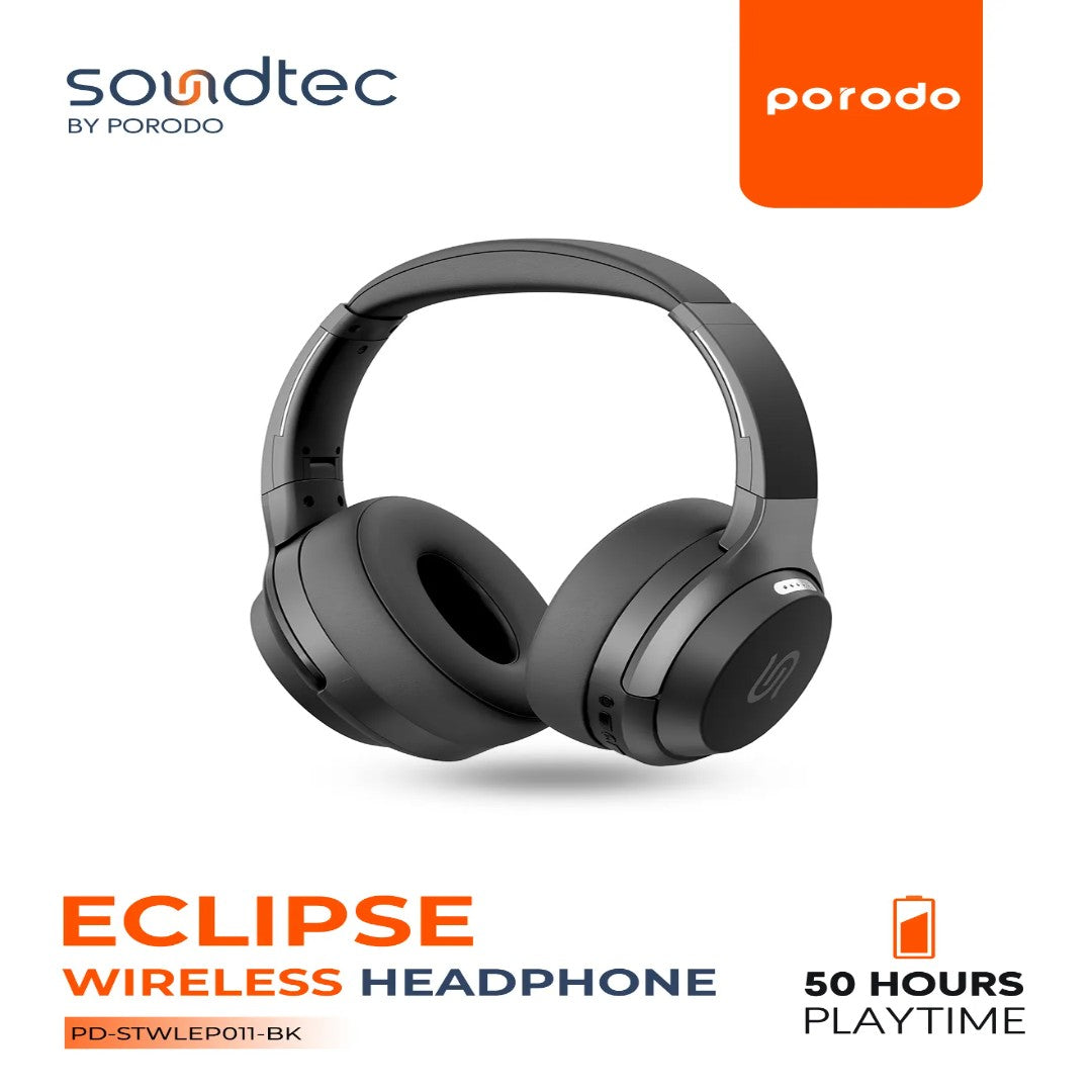Soundtec by Porodo ECLIPSE Wireless Headphone | ENC &amp; High-Clarity Mic